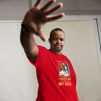 Мъжка класическа тениска ИМАМ ПЛАНОВЕ С МОЕТО КУЧЕ