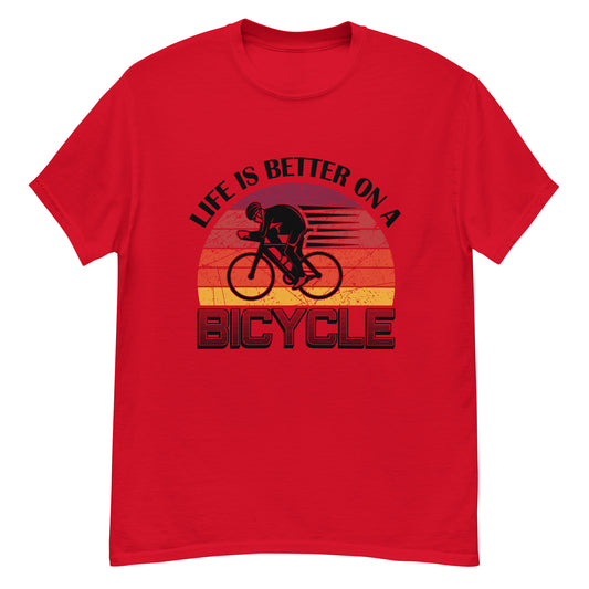 Men's classic tee LIFE IS BETTER ON A BICYCLE