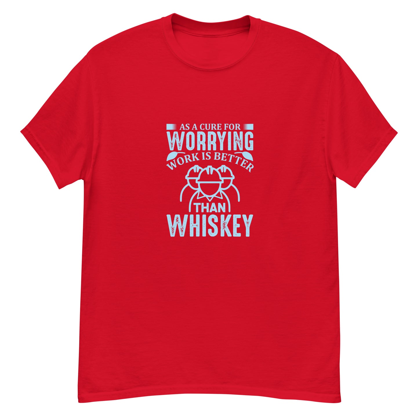 Camiseta clásica hombre EL TRABAJO ES MEJOR QUE EL WHISKY