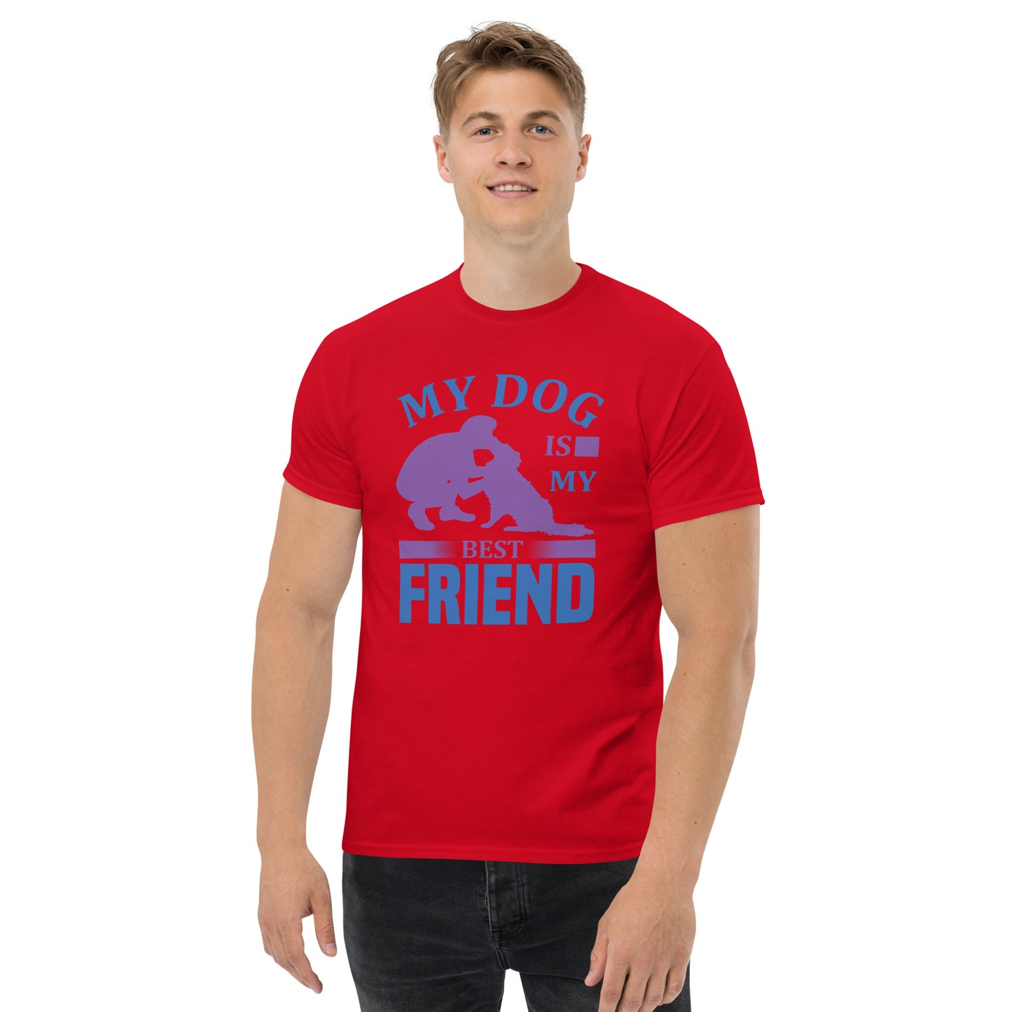 Camiseta clásica hombre MI PERRO ES MI MEJOR AMIGO