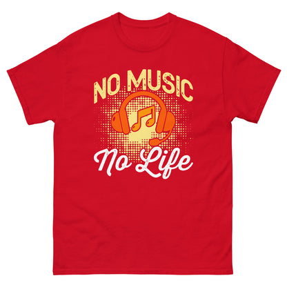 Класическа мъжка тениска NO MUSIC NO LIFE