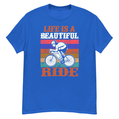 Класическа мъжка тениска LIFE IS A BEAUTIFUL RIDE