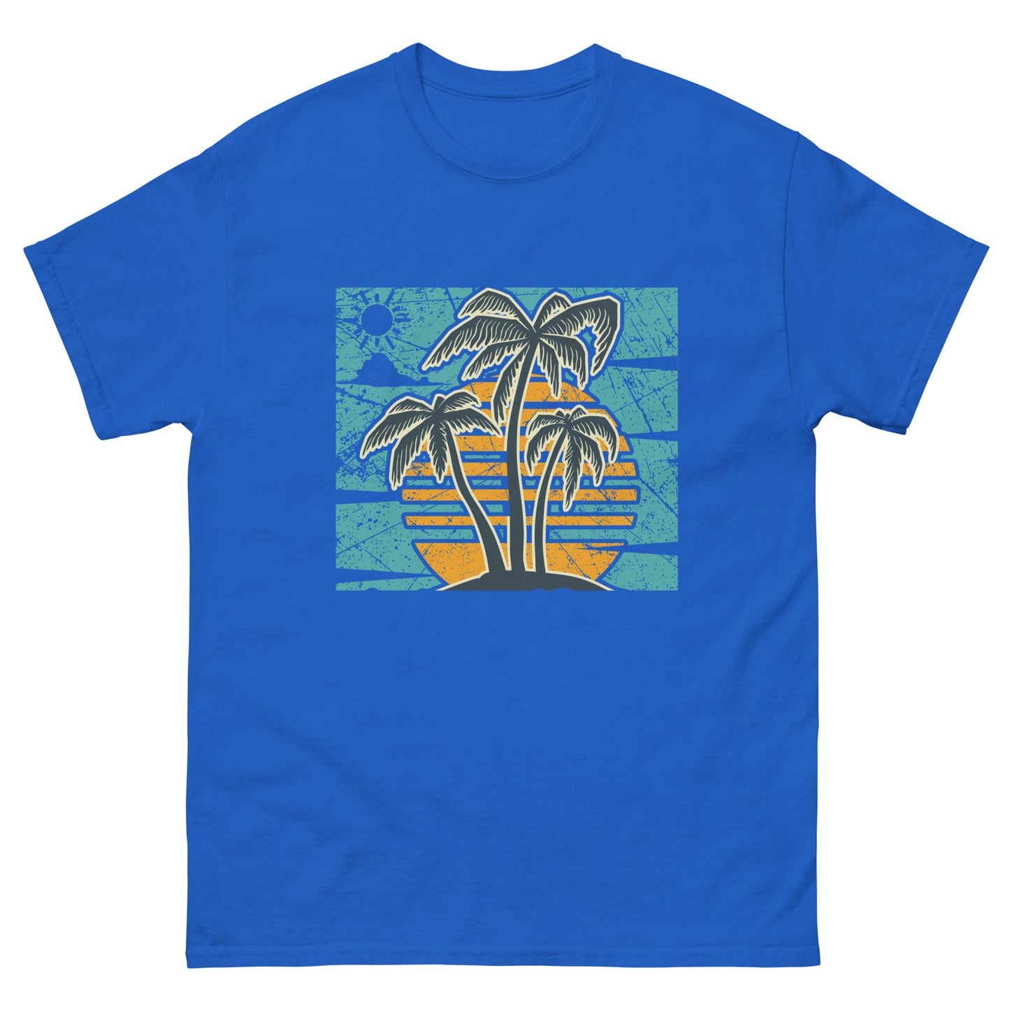 Camiseta clásica hombre PALMAS Y PUESTA DEL SOL