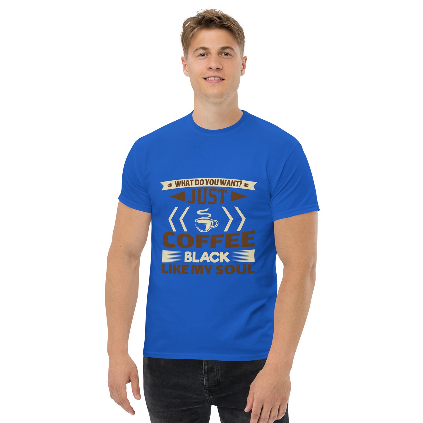 Camiseta clásica hombre JUST COFFEE BLACK