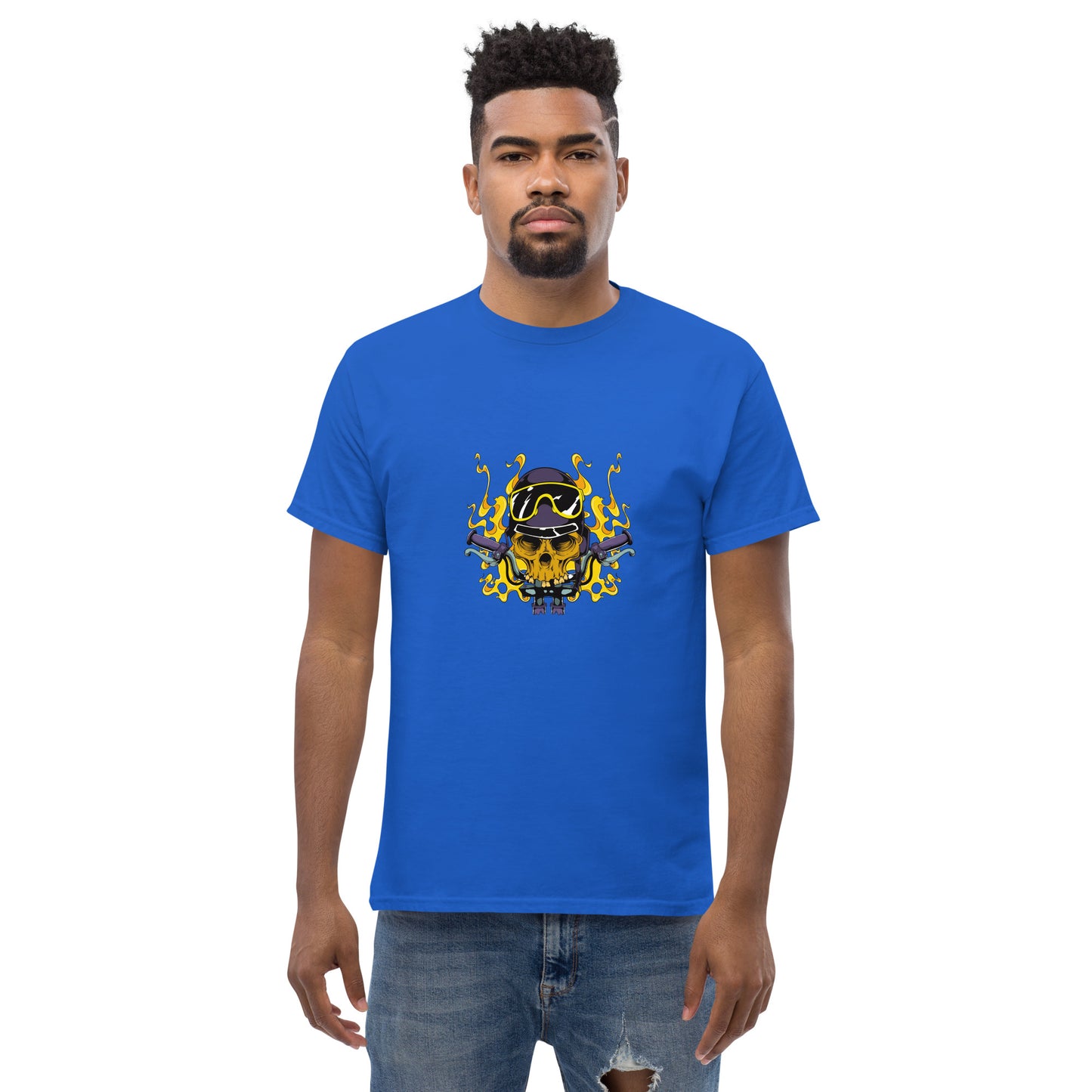 Men's classic tee FIRE SKULL MOTORS