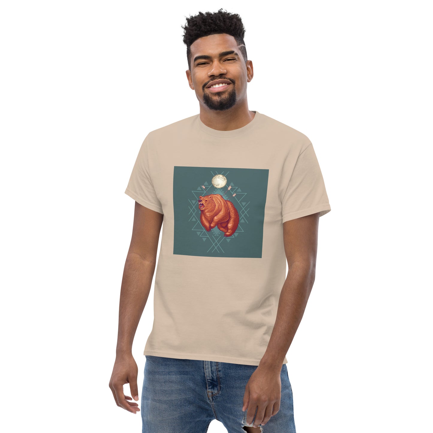 Men's classic tee BEAR AND MOON