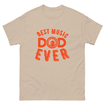 Класическа мъжка тениска BEST MUSIC DAD EVER