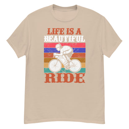 Класическа мъжка тениска LIFE IS A BEAUTIFUL RIDE