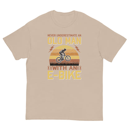 Мъжка класическа тениска СТАРЕЦ С Е-ВЕЛОСИПЕД