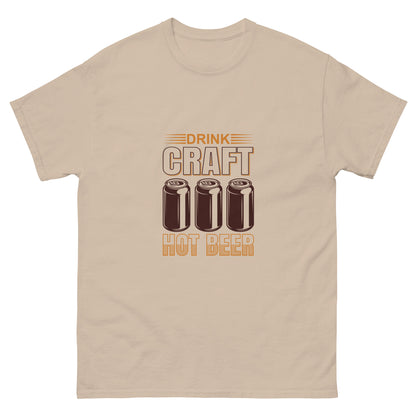 Мъжка класическа тениска DRINK CRAFT HOT BEER
