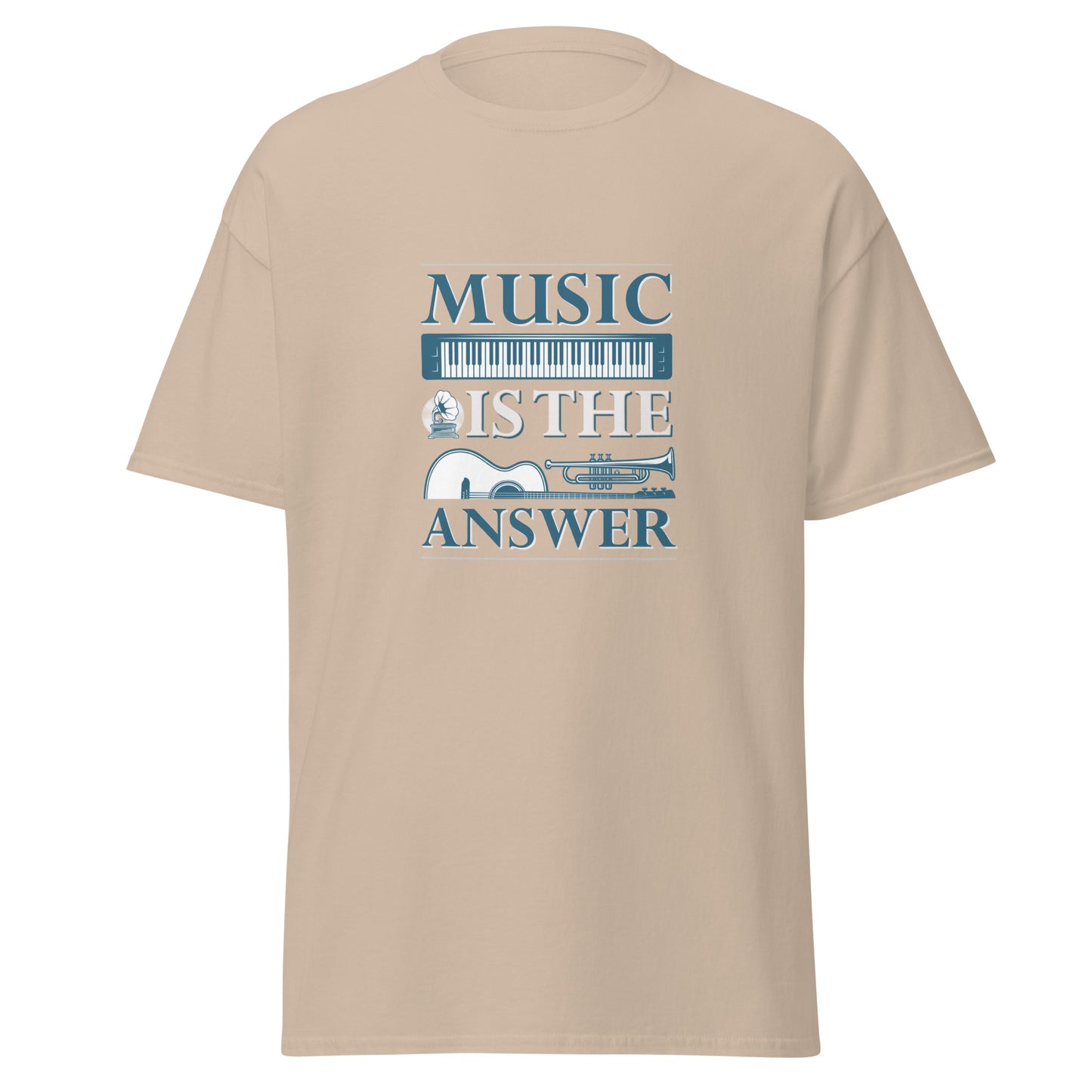 Men's classic tee MUSIC IS THE ANSWER