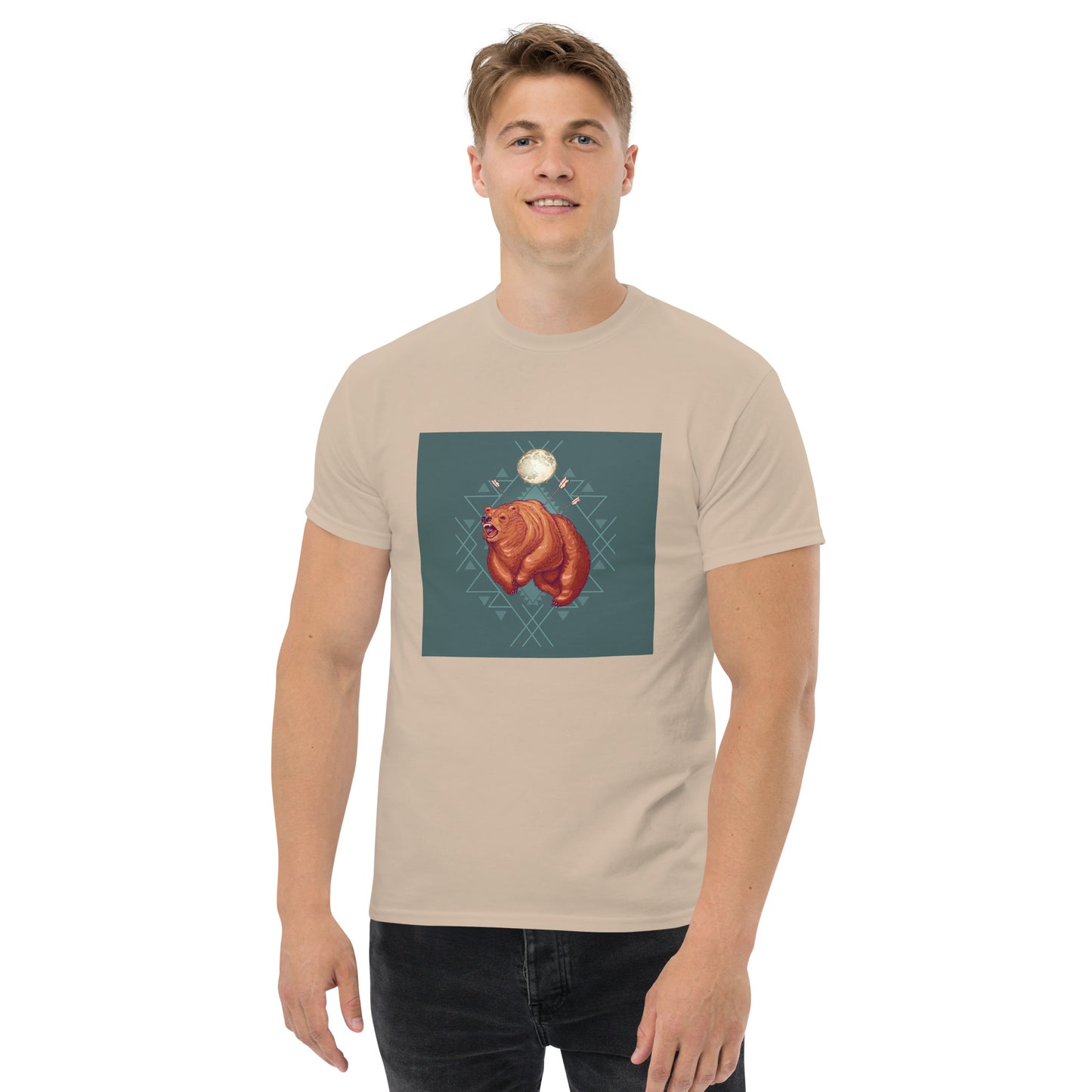 Men's classic tee BEAR AND MOON