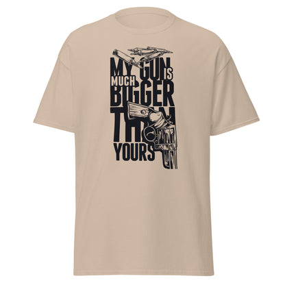 Мъжка класическа тениска MY GUN IS MUCH BIGGER