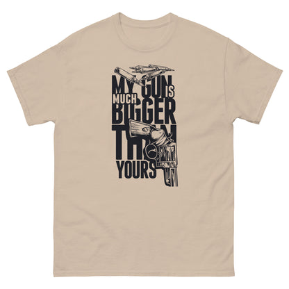 Мъжка класическа тениска MY GUN IS MUCH BIGGER