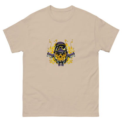 Мъжка класическа тениска FIRE SKULL MOTORS