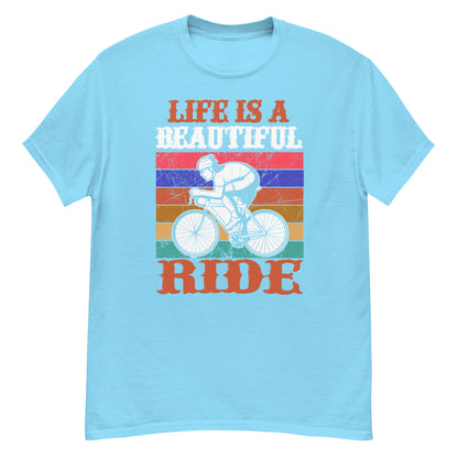 Класическа мъжка тениска LIFE IS A BEAUTIFUL RIDE