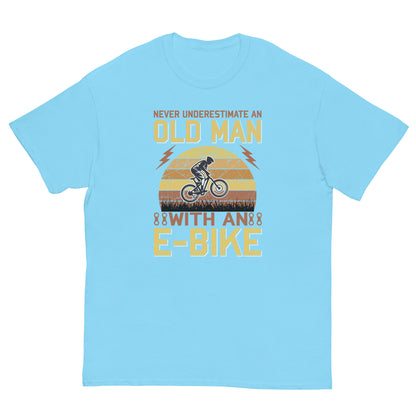 Мъжка класическа тениска СТАРЕЦ С Е-ВЕЛОСИПЕД