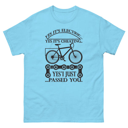 Мъжка класическа тениска ЕЛЕКТРИЧЕСКИ ВЕЛОСИПЕД