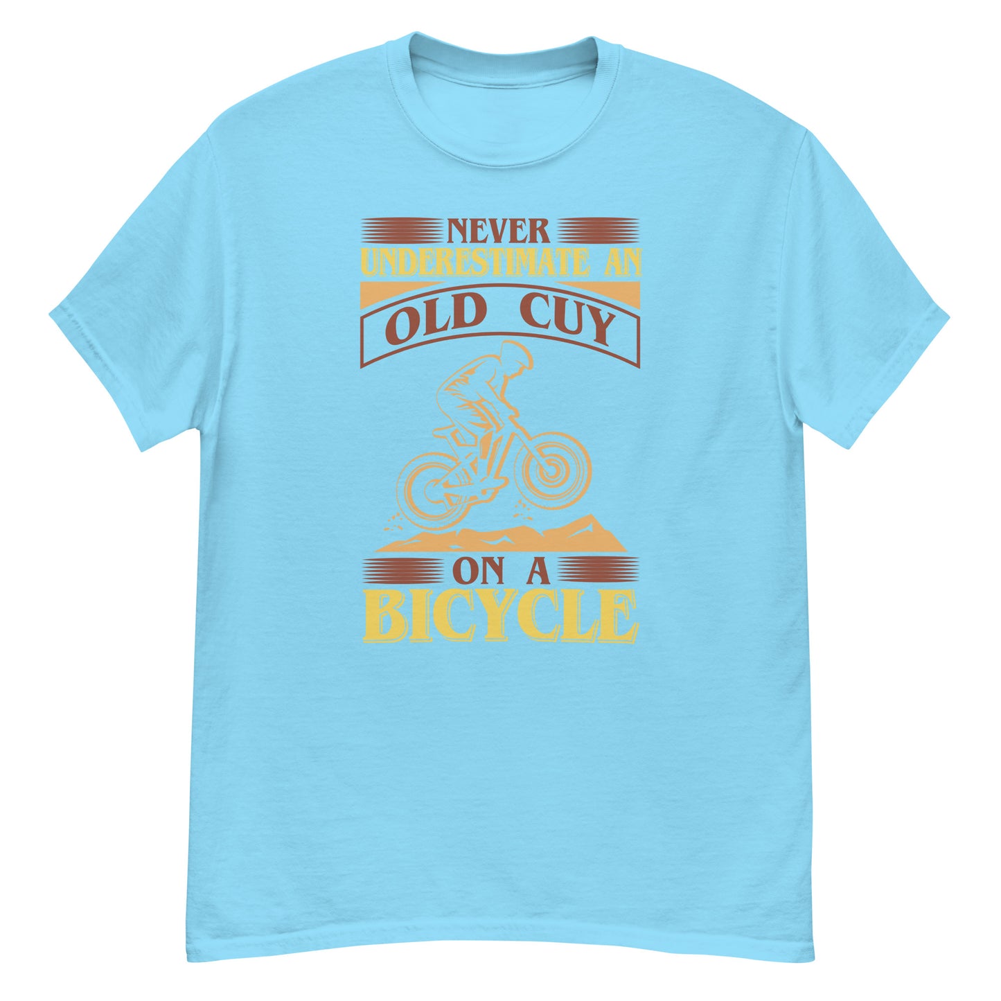 Men's classic tee OLD GUY ON A BICYCLE