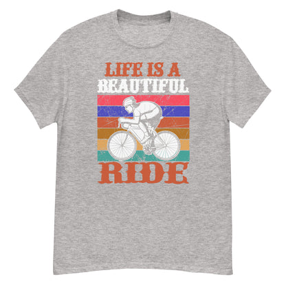 Класическа мъжка тениска LIFE IS A BEAUTIFUL RIDE