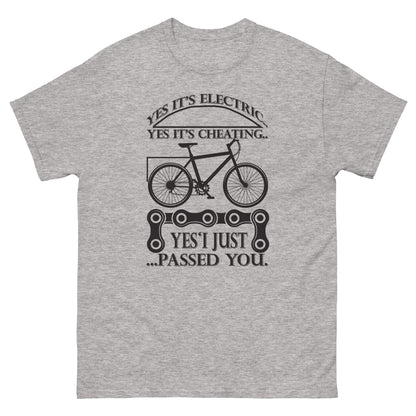 Мъжка класическа тениска ЕЛЕКТРИЧЕСКИ ВЕЛОСИПЕД