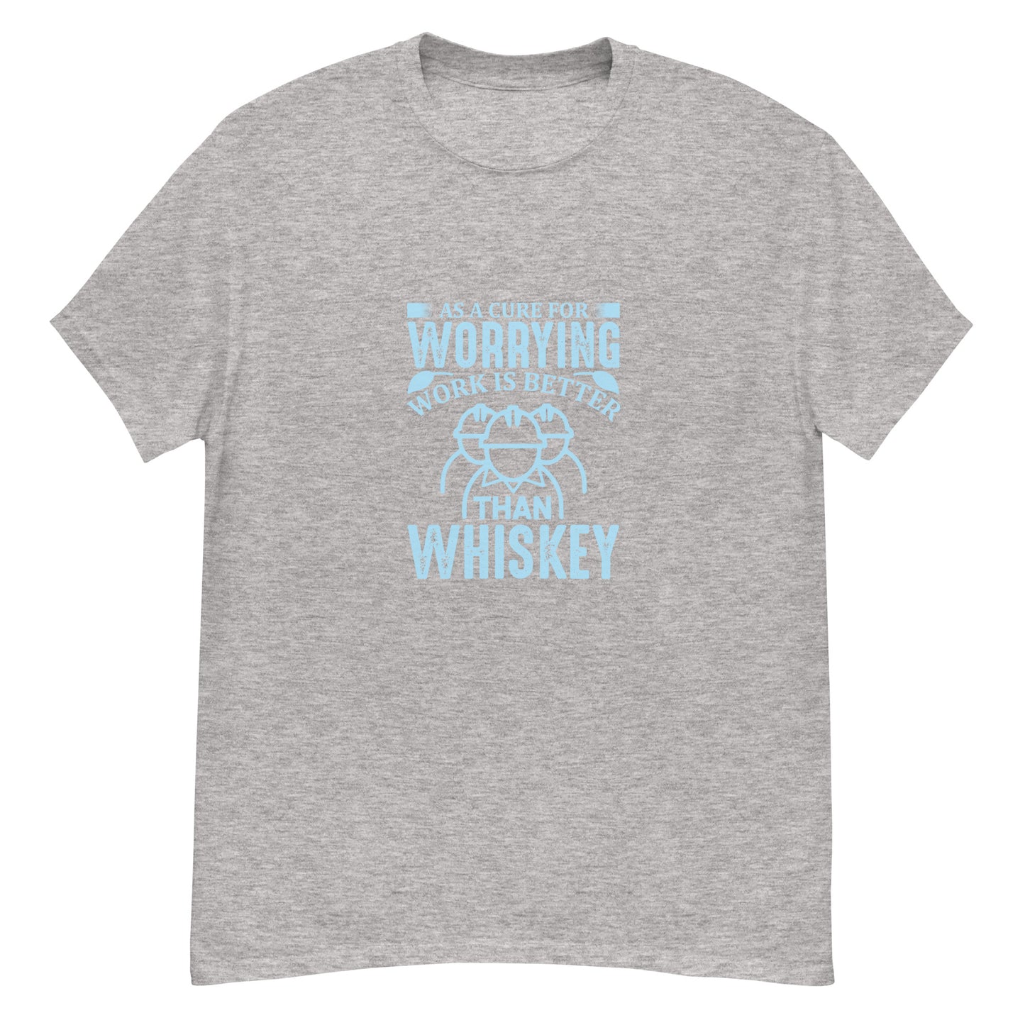 Camiseta clásica hombre EL TRABAJO ES MEJOR QUE EL WHISKY