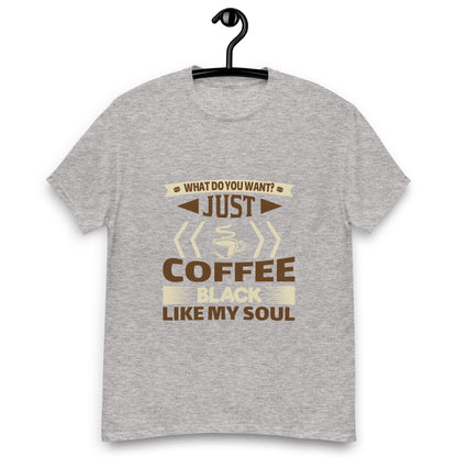 Мъжка класическа тениска JUST COFFEE BLACK
