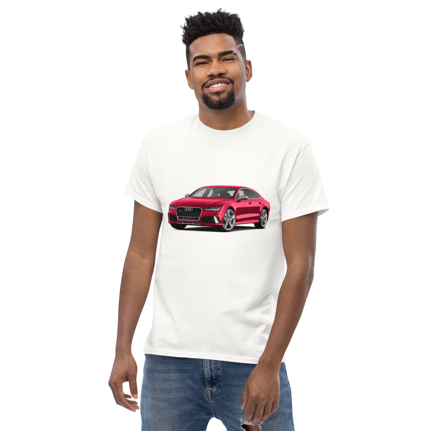 Men's classic tee RED CAR AUDI