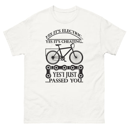 Мъжка класическа тениска ЕЛЕКТРИЧЕСКИ ВЕЛОСИПЕД