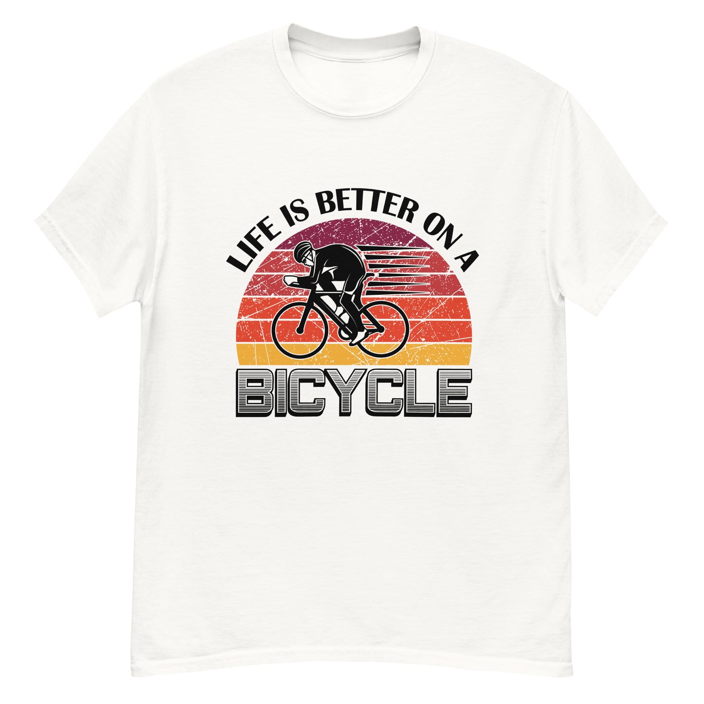 Camiseta clásica hombre LA VIDA ES MEJOR EN BICICLETA