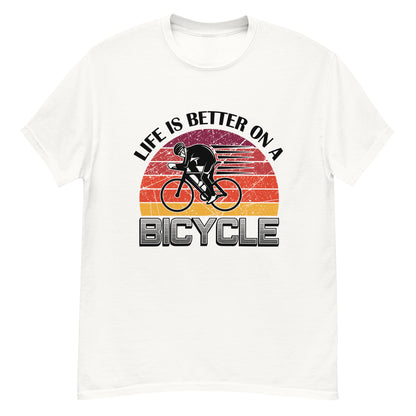 Мъжка класическа тениска LIFE IS BETTER ON A BICYCLE