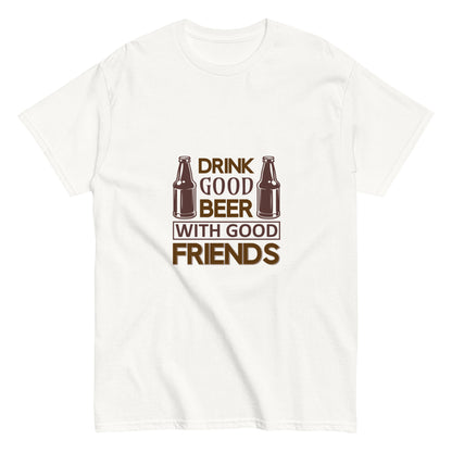 Мъжка класическа тениска DRINK GOOD BEER