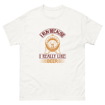 Класическа мъжка тениска I REALLY LIKE BEER