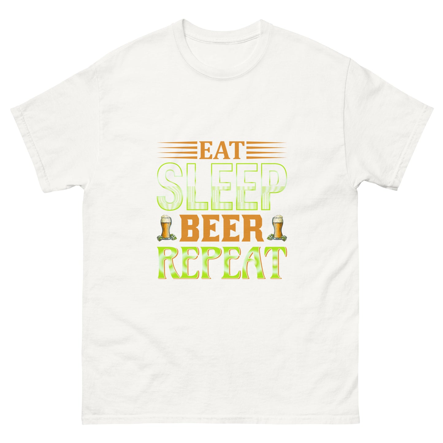 Мъжка класическа тениска EAT SLEEP BEER