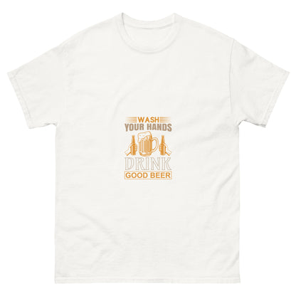 Мъжка класическа тениска WASH YOUR HANDS