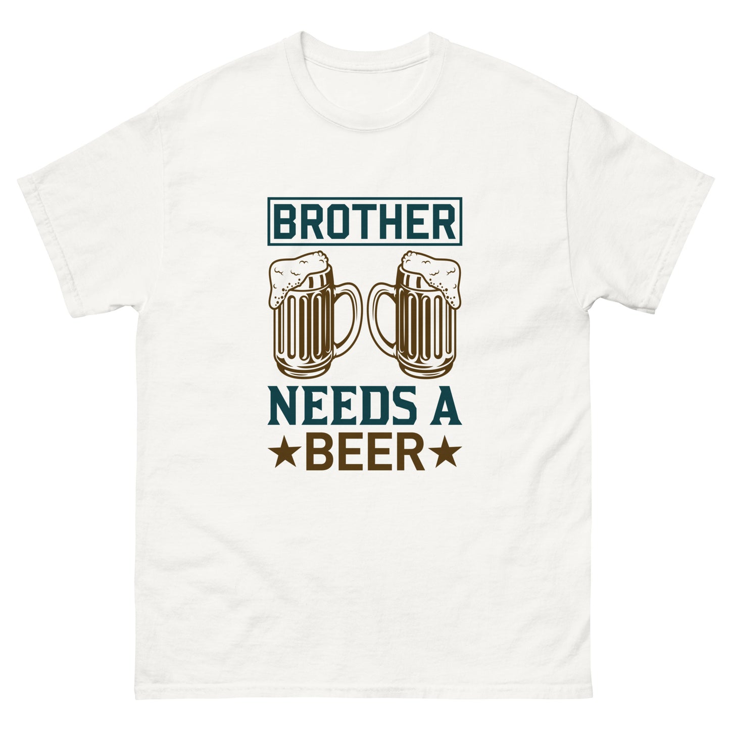 Camiseta clásica hombre BROTHER NECESITA UNA CERVEZA