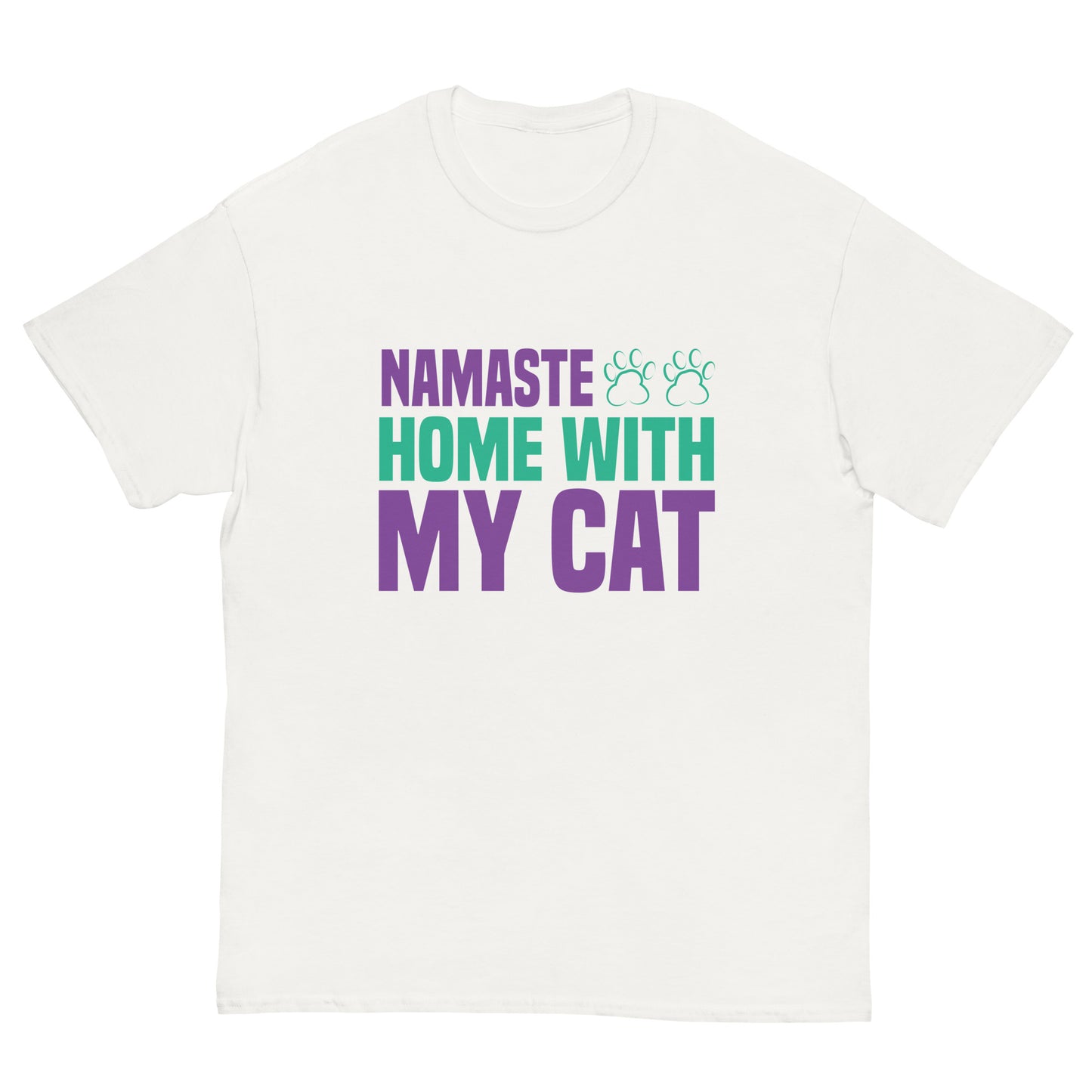 Men's classic tee HOME WITH MY CAT