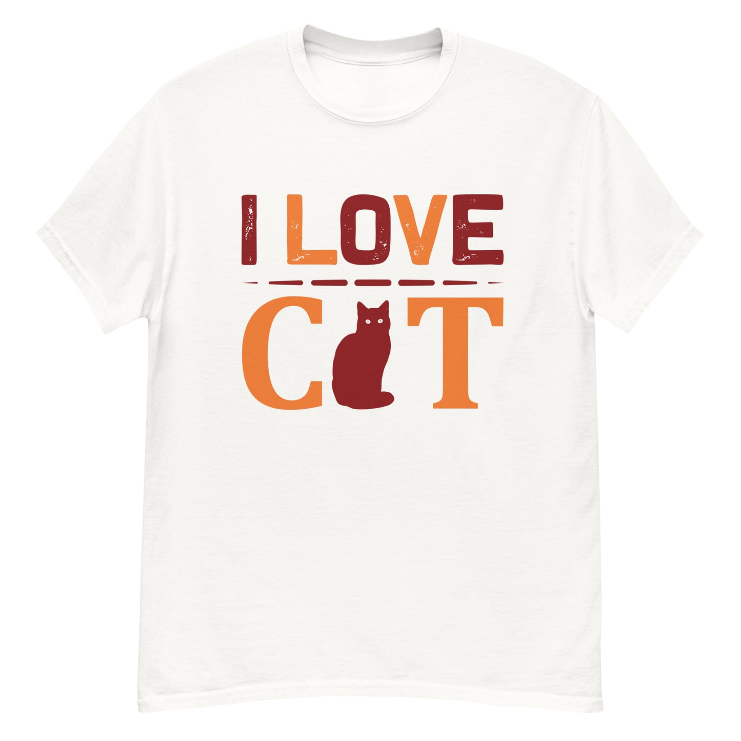 Camiseta clásica hombre I LOVE CAT