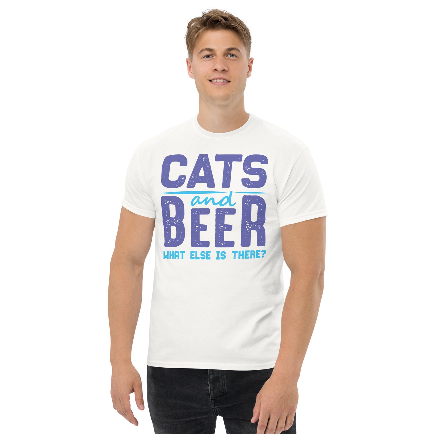 Camiseta clásica hombre GATOS Y CERVEZA