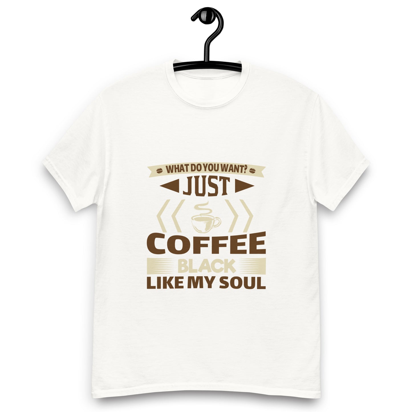 Men's classic tee JUST COFFEE BLACK