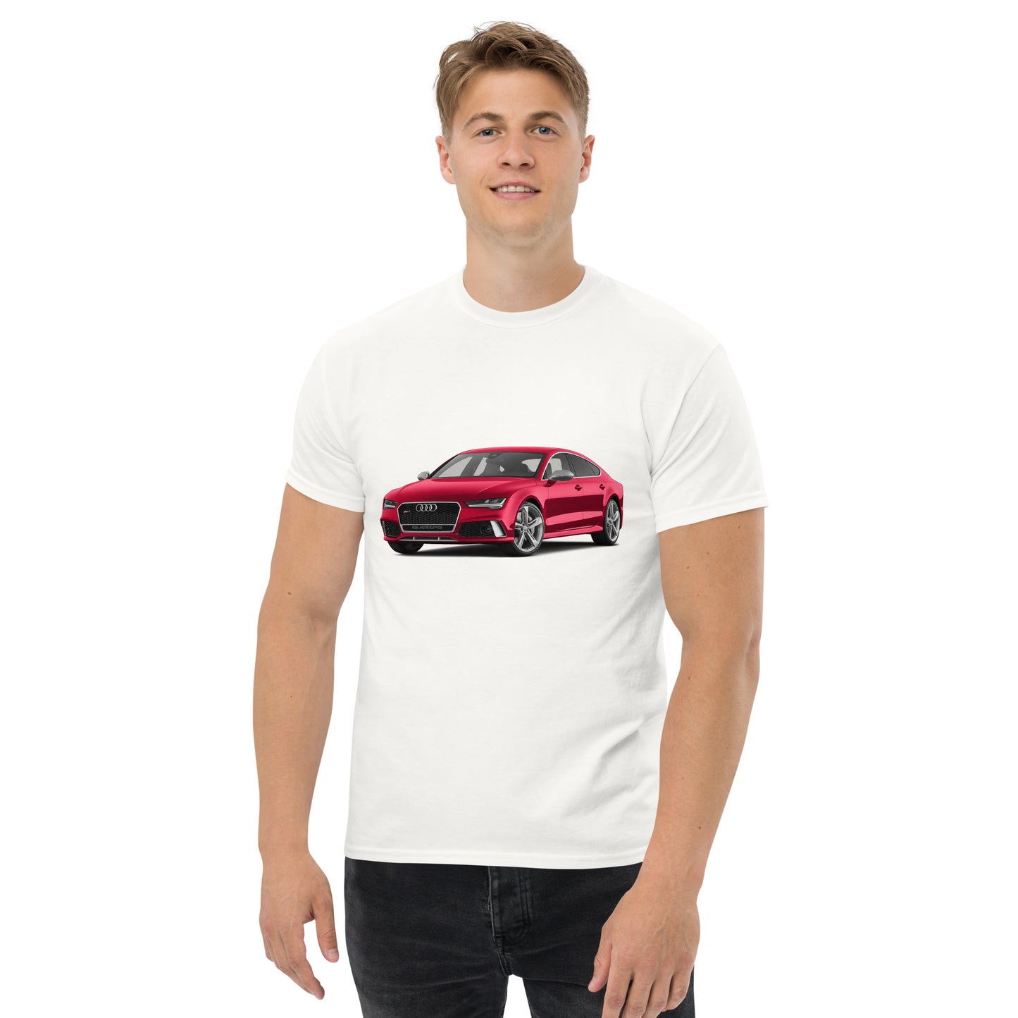 Men's classic tee RED CAR AUDI