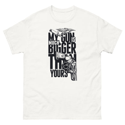 Мъжка класическа тениска MY GUN IS MUCH BIGGER