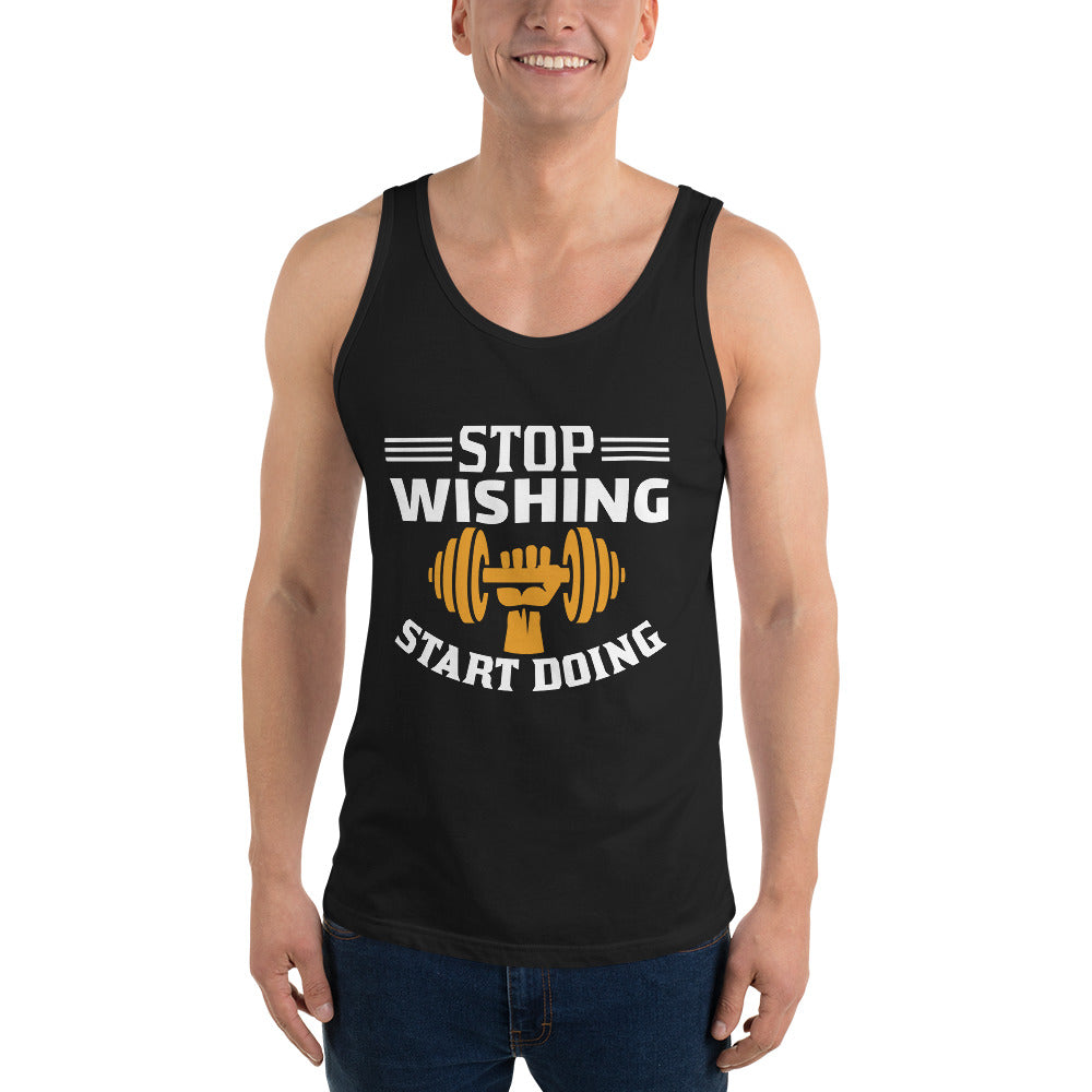 Men's Tank Top STOP WISHING START DOING