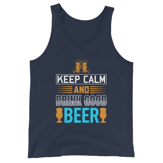 Camiseta de tirantes hombre MANTENGA LA CALMA Y BEBA BUENA CERVEZA