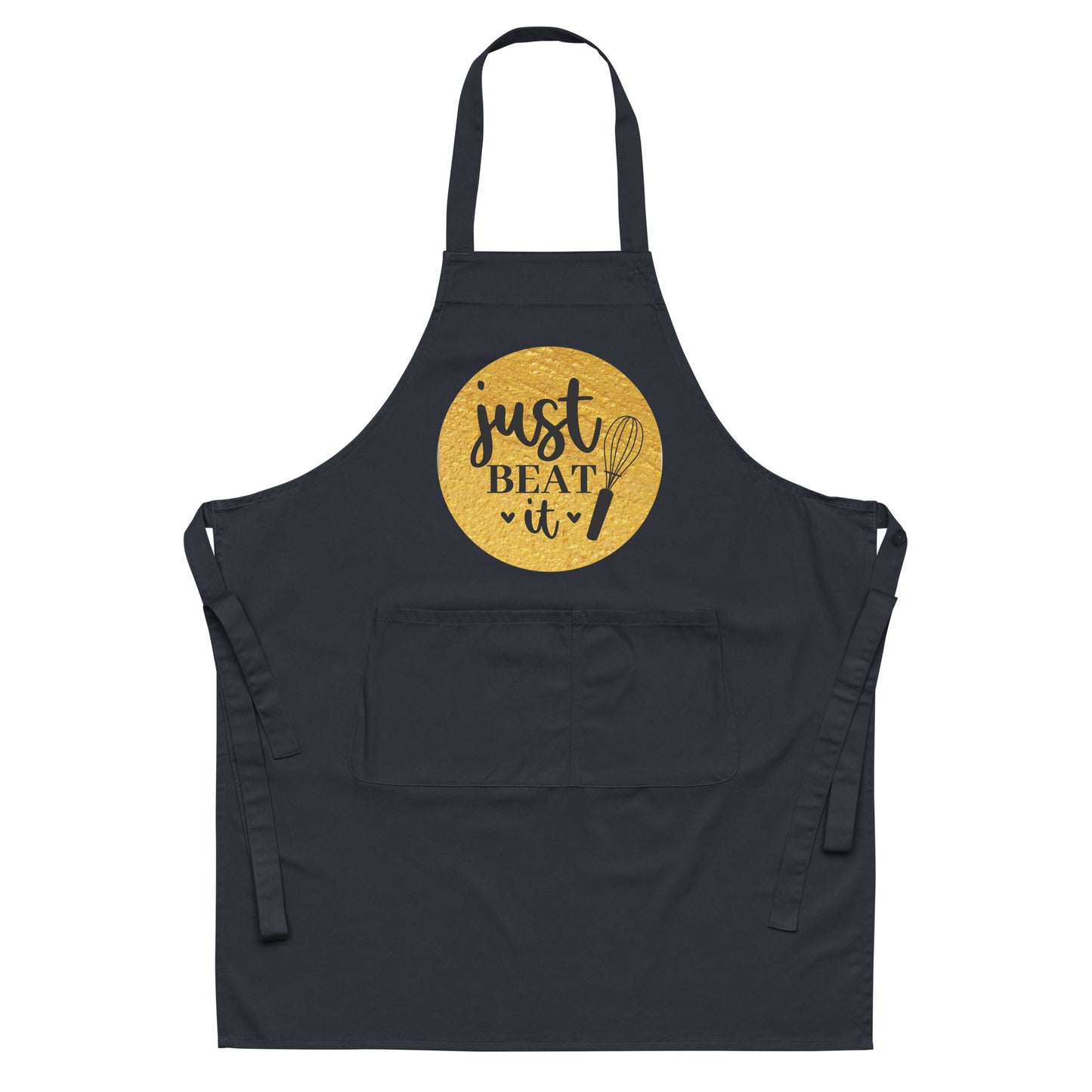 Organic cotton apron JUST BEAT IT