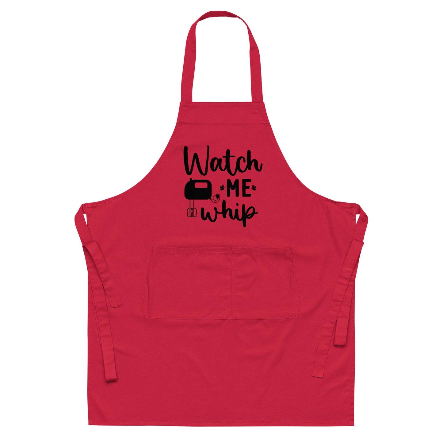 Organic cotton apron WATCH ME WHIP