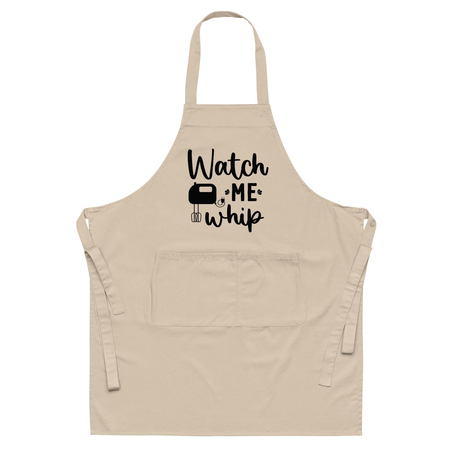 Organic cotton apron WATCH ME WHIP