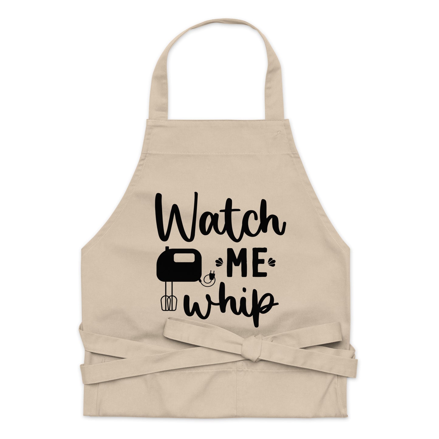 Organic cotton apron WATCH ME WHIP