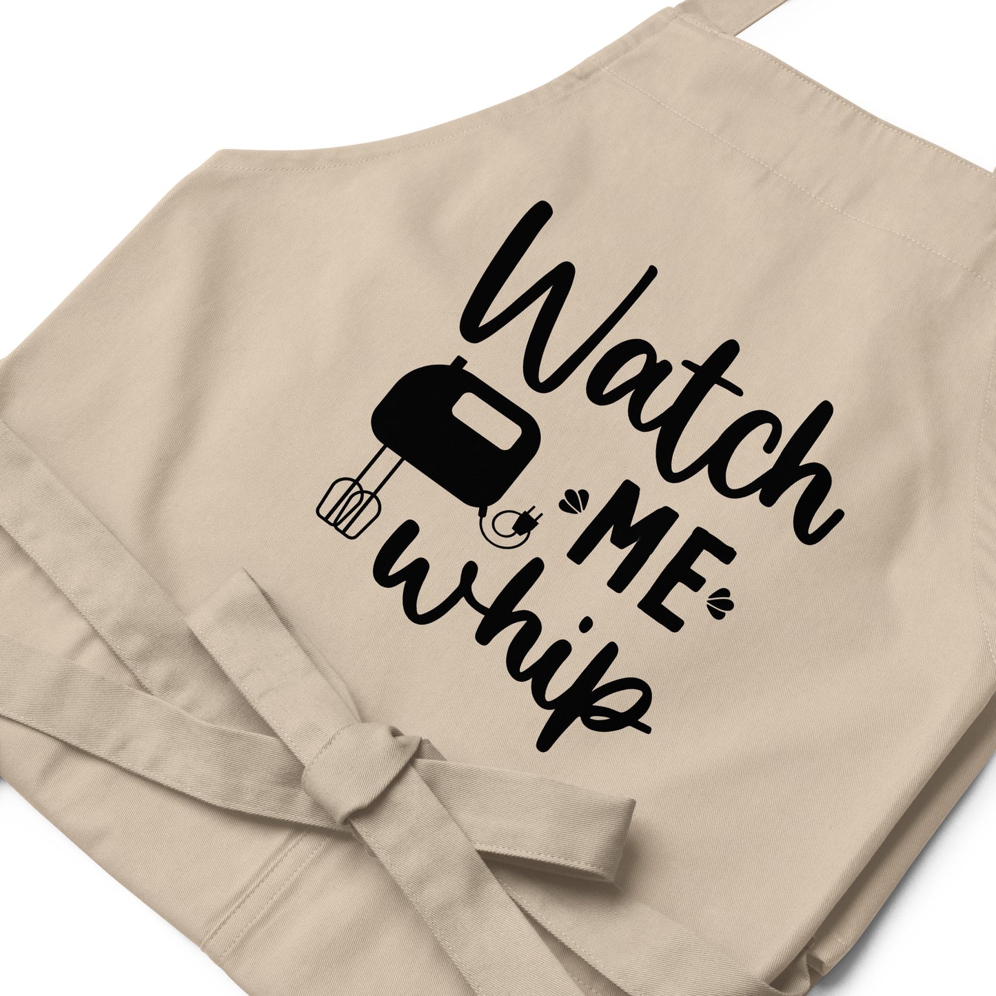 Organic cotton apron WATCH ME WHIP