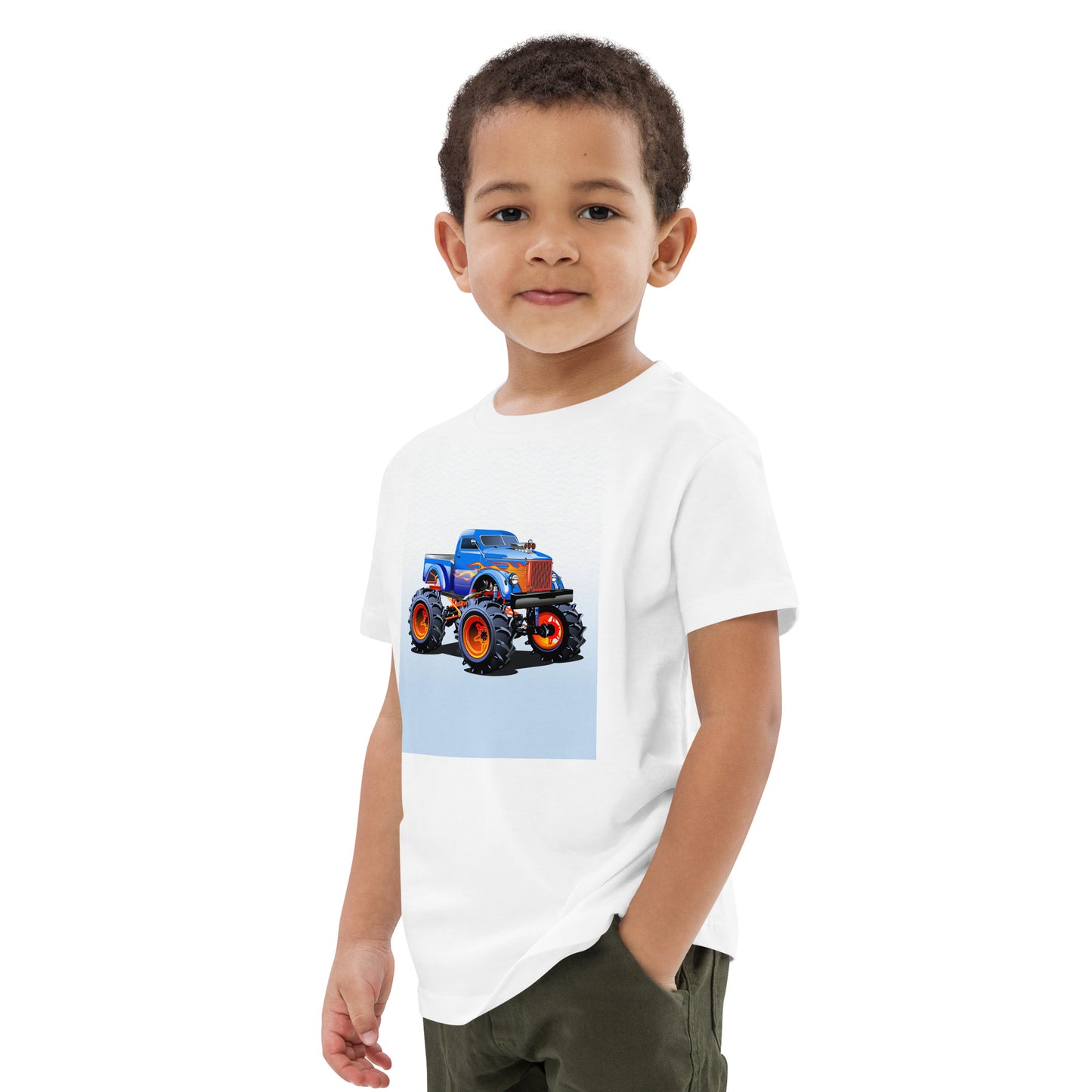 Organic cotton kids t-shirt MONSTER TRUCK